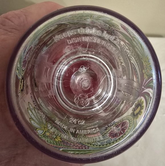 Official Masters Paisley 24oz Tumbler with Pink Lid - Picture 4 of 4